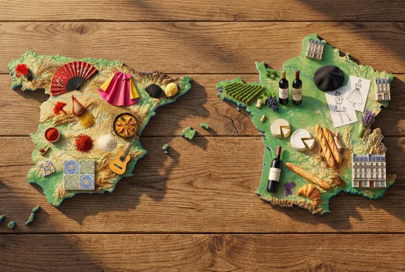 differences culturelles entre espagne france -