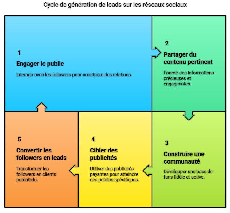 Cycle de génération de leads sur les réseaux sociaux